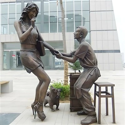 Escultura de figura de bronze